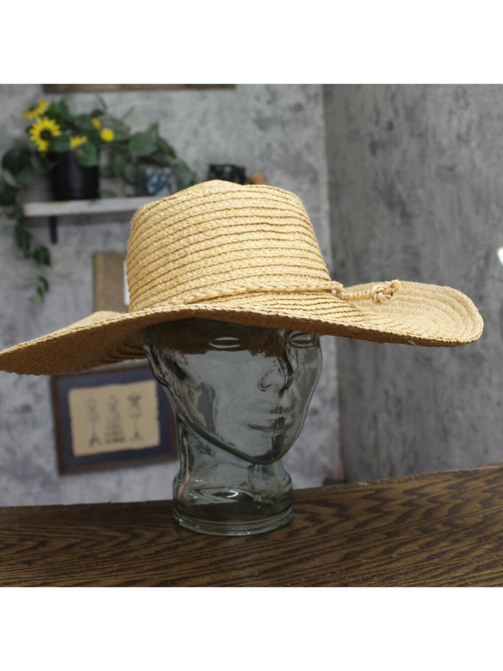 Hat Attack Raffia Floppy Sun Hat UPF 50 Wide Brim SHAC207 Natural Brown